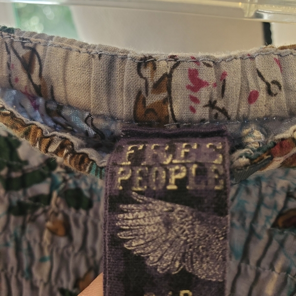 Free People zip front strapless shirt with tye - Picture 3 of 5